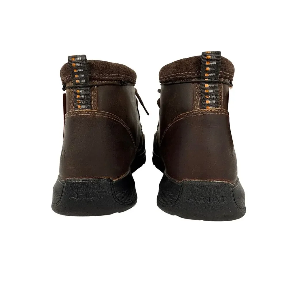 Ariat Chukka Work Boot Comp Toe 7.5 D Brown Leather Croco Pattern